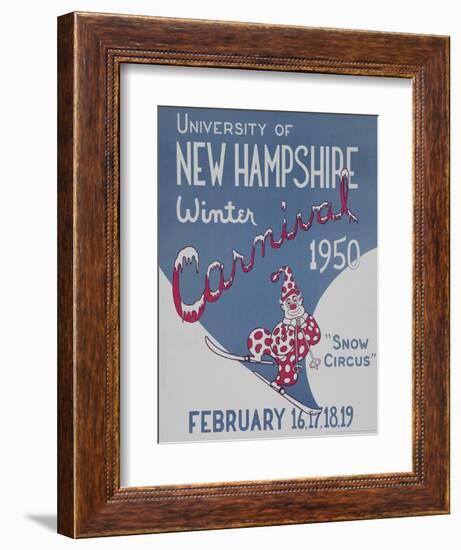 University of New Hampshire Winter Carnival Poster-null-Framed Giclee Print