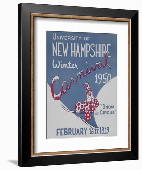 University of New Hampshire Winter Carnival Poster-null-Framed Giclee Print