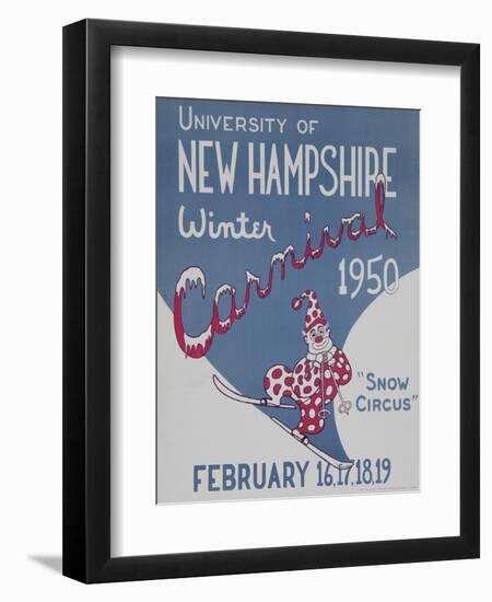 University of New Hampshire Winter Carnival Poster-null-Framed Giclee Print