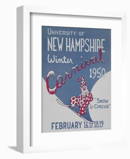 University of New Hampshire Winter Carnival Poster-null-Framed Giclee Print