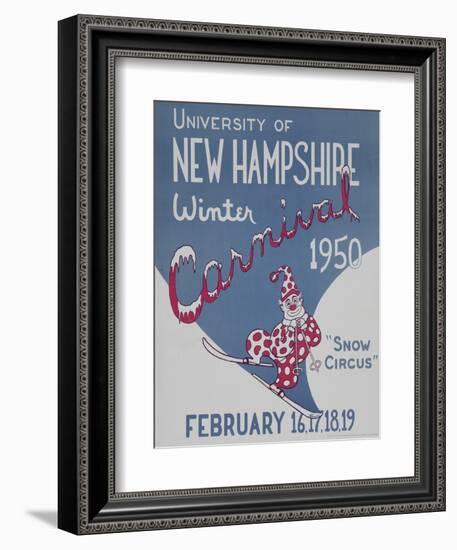 University of New Hampshire Winter Carnival Poster-null-Framed Giclee Print