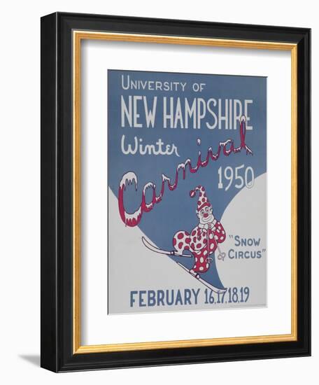 University of New Hampshire Winter Carnival Poster-null-Framed Giclee Print