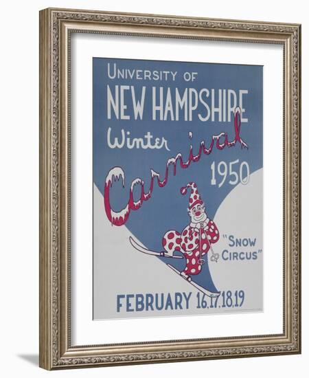 University of New Hampshire Winter Carnival Poster-null-Framed Giclee Print