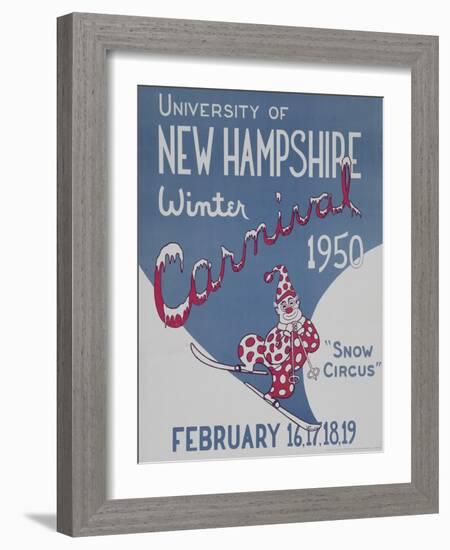 University of New Hampshire Winter Carnival Poster-null-Framed Giclee Print