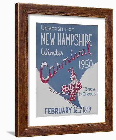 University of New Hampshire Winter Carnival Poster-null-Framed Giclee Print