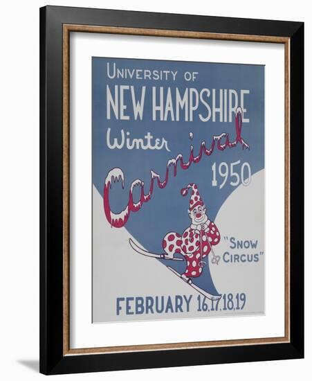 University of New Hampshire Winter Carnival Poster-null-Framed Giclee Print