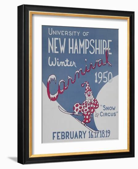 University of New Hampshire Winter Carnival Poster-null-Framed Giclee Print