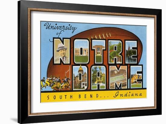 University of Notre Dame, South Bend, Indiana-null-Framed Premium Giclee Print