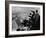 University of Pittsburgh Students Cheering Wildly from Atop Cathedral of Learning, School's Campus-George Silk-Framed Photographic Print