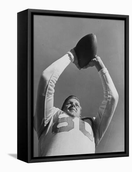 University of Texas Football Player Malcolm Kutner Holding the Ball-George Strock-Framed Premier Image Canvas