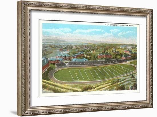 University Playing Field, Missoula, Montana-null-Framed Art Print