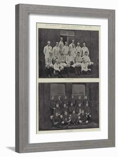University Rugby Football Teams-null-Framed Giclee Print