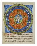 Decorated Text Page - Mary and Jesus in a Rose-Unknown 12 Century Illuminator-Framed Art Print