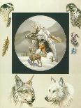Eagle & Wolf-unknown Ampel-Art Print