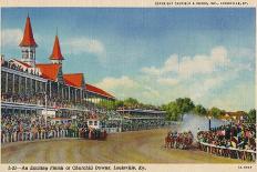 'An Exciting Finish at Churchill Downs, Louisville, Ky', c1940-Unknown-Giclee Print