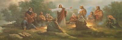 Jesus Spreading the Word-unknown Bo-Framed Art Print
