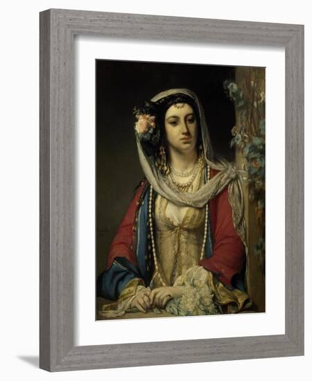 Unknown Jewish Girl in Cairo-Jean Francois Portaels-Framed Giclee Print