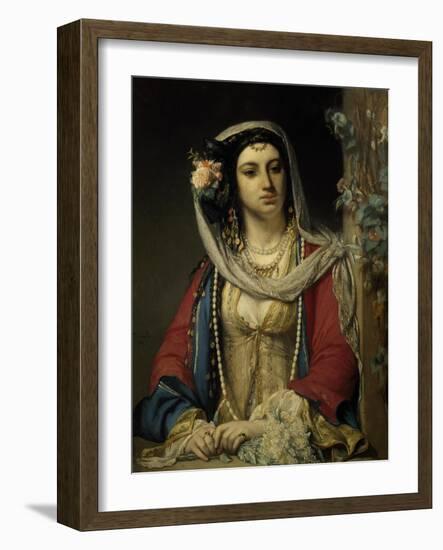 Unknown Jewish Girl in Cairo-Jean Francois Portaels-Framed Giclee Print