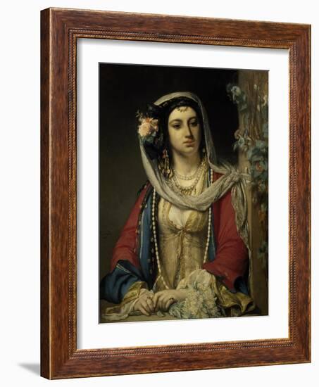 Unknown Jewish Girl in Cairo-Jean Francois Portaels-Framed Giclee Print