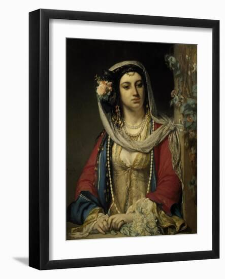 Unknown Jewish Girl in Cairo-Jean Francois Portaels-Framed Giclee Print