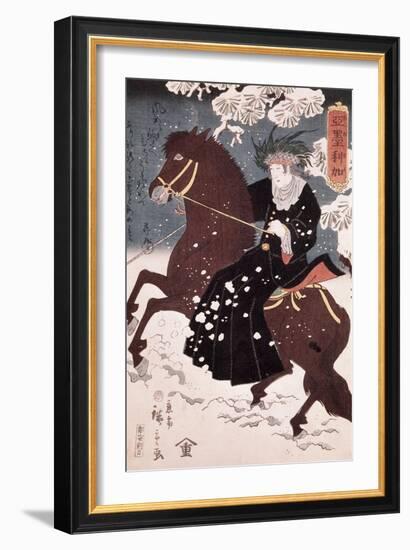 Unknown (Man on Horse)-Ando Hiroshige-Framed Giclee Print