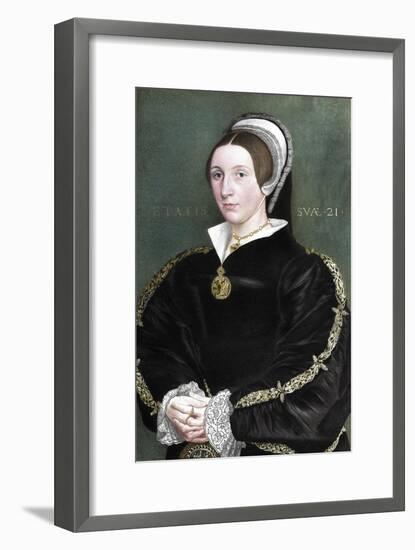 Unknown woman formerly thought to be Catherine Howard, 1902-Unknown-Framed Giclee Print