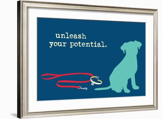 Unleash - Blue Version-Dog is Good-Framed Art Print