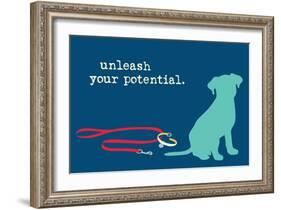 Unleash - Blue Version-Dog is Good-Framed Art Print