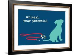 Unleash - Blue Version-Dog is Good-Framed Art Print