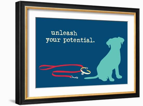 Unleash - Blue Version-Dog is Good-Framed Art Print