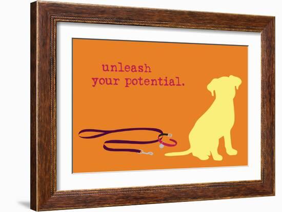 Unleash - Orange Version-Dog is Good-Framed Art Print