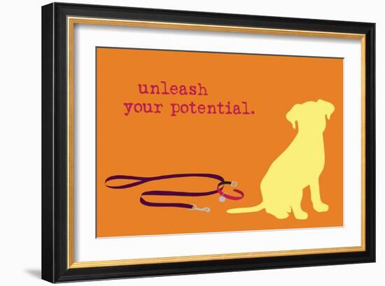 Unleash - Orange Version-Dog is Good-Framed Art Print