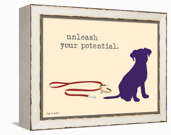 Unleash Potential-Dog is Good-Framed Stretched Canvas