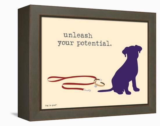 Unleash Potential-Dog is Good-Framed Stretched Canvas