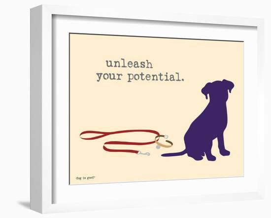 Unleash Potential-Dog is Good-Framed Premium Giclee Print