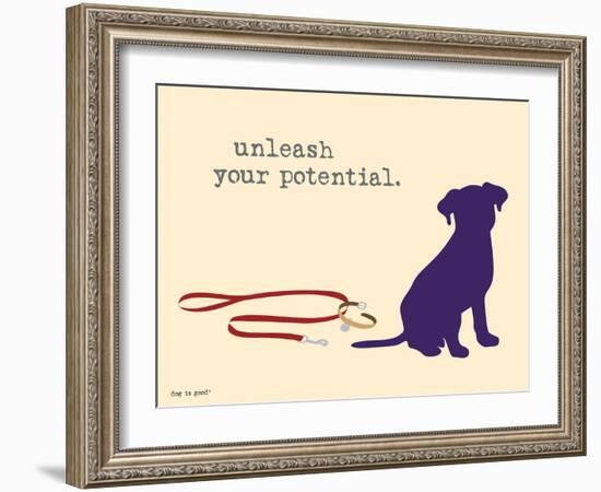 Unleash Potential-Dog is Good-Framed Art Print