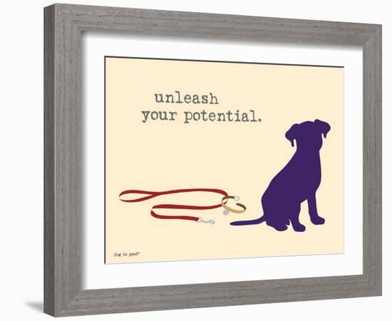 Unleash Potential-Dog is Good-Framed Art Print