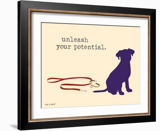 Unleash Potential-Dog is Good-Framed Art Print