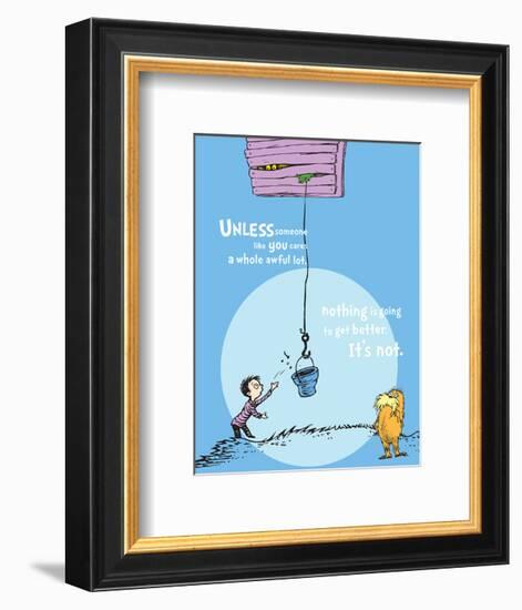 Unless Someone Cares (blue)-Theodor (Dr. Seuss) Geisel-Framed Art Print