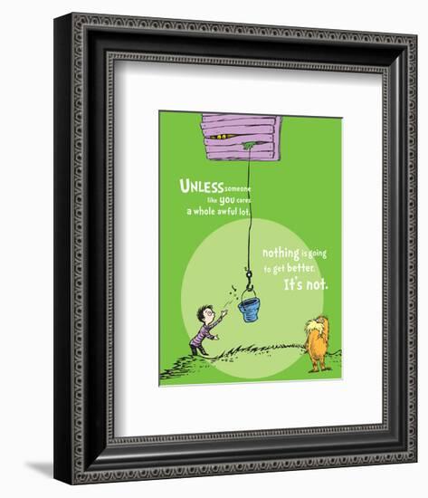 Unless Someone Cares (green)-Theodor (Dr. Seuss) Geisel-Framed Art Print