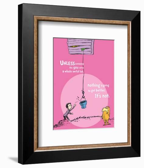 Unless Someone Cares (pink)-Theodor (Dr. Seuss) Geisel-Framed Art Print