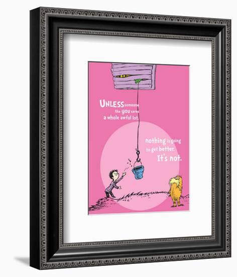 Unless Someone Cares (pink)-Theodor (Dr. Seuss) Geisel-Framed Art Print