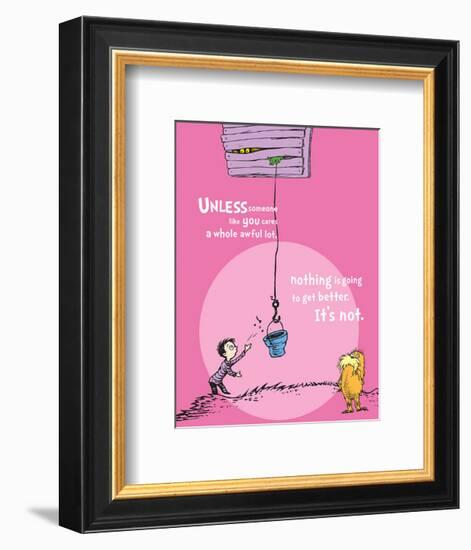 Unless Someone Cares (pink)-Theodor (Dr. Seuss) Geisel-Framed Art Print