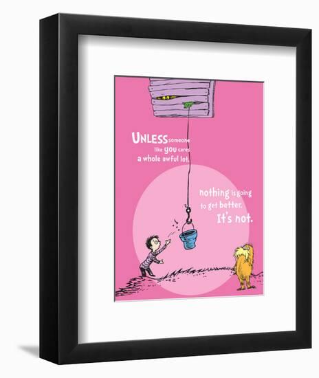 Unless Someone Cares (pink)-Theodor (Dr. Seuss) Geisel-Framed Art Print