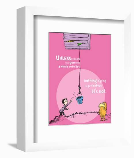 Unless Someone Cares (pink)-Theodor (Dr. Seuss) Geisel-Framed Art Print