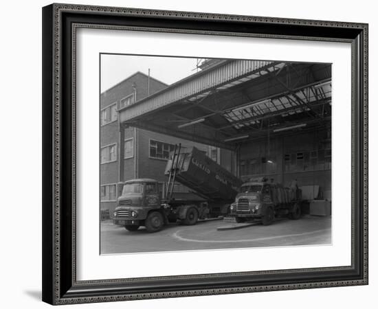 Unloading and Loading Lorries, Spillers Animal Foods, Gainsborough, Lincolnshire, 1961-Michael Walters-Framed Photographic Print