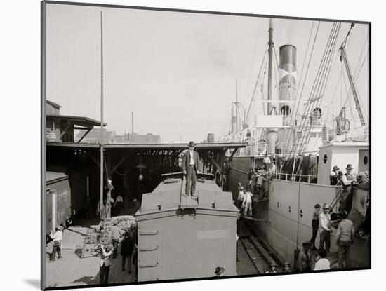 Unloading Bananas, New Orleans, Louisiana-null-Mounted Photo