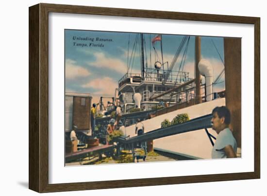 'Unloading Bananas, Tampa, Florida', c1940s-Unknown-Framed Giclee Print