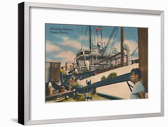'Unloading Bananas, Tampa, Florida', c1940s-Unknown-Framed Giclee Print