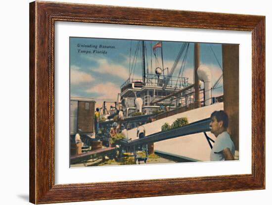 'Unloading Bananas, Tampa, Florida', c1940s-Unknown-Framed Giclee Print